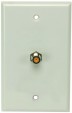 Perfect Vision White Wall Plate with Single HF F-81 Coax Connection