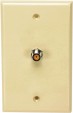 Perfect Vision Ivory Wall Plate with Single HF F-81 Coax Connection